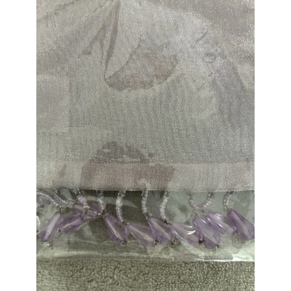 Joann Marie Designs Gift Bag Organza Tassels Beaded Sheer (2) Vintage NEW